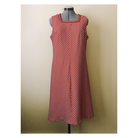 Striped Knit Midi Sz L - image 1