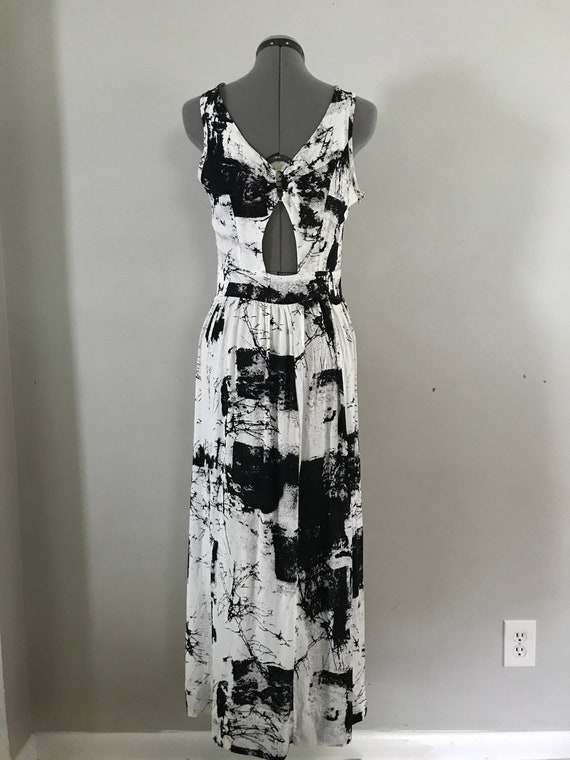 90s Black and White Maxi With Cutouts Sz S - image 4