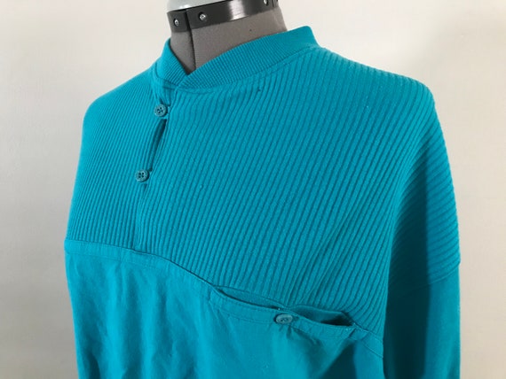 Members Only Teal Pullover Sz M - image 4