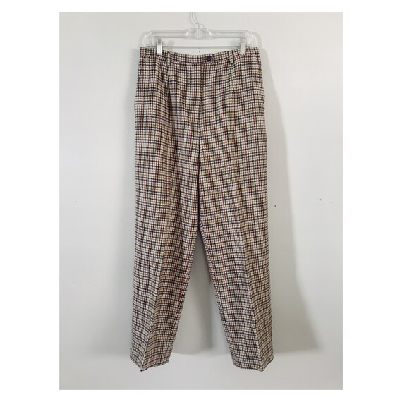 Pendleton Multi Color Houndstooth Trousers Sz 10-… - image 1