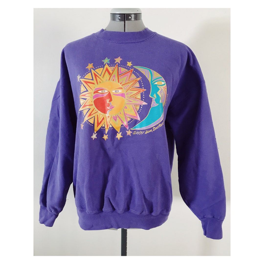90s Laurel Burch Sz M Sun and Moon Sweatshirt Etsy