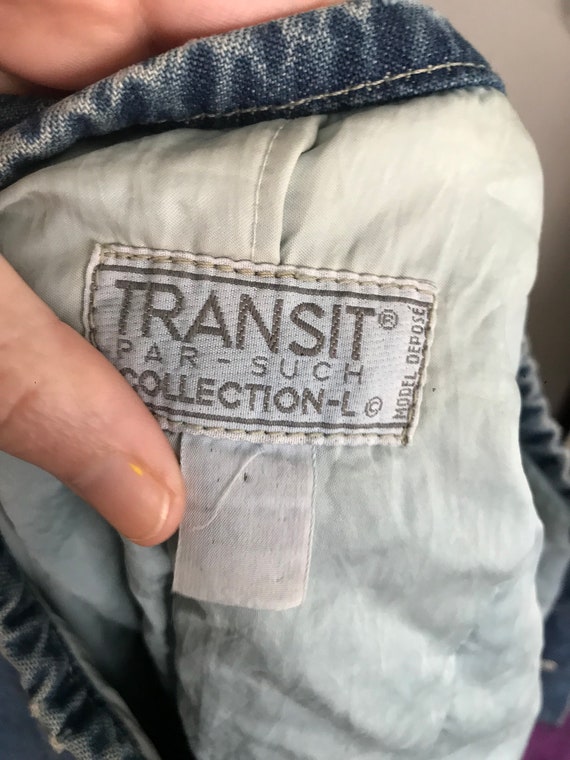 Transit Par-Such Denim Puffer Jacket Made in Ital… - image 5