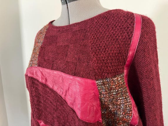 VTG Marc D'alcy Sz M Patchwork 80s Multimedia Swe… - image 2