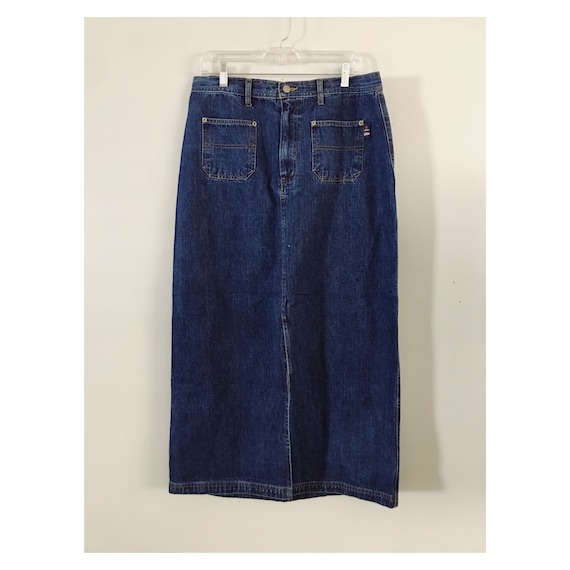 Bill Blass Sz 12 Denim Maxi Skirt