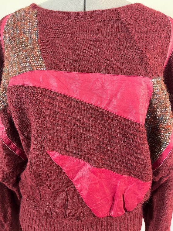 VTG Marc D'alcy Sz M Patchwork 80s Multimedia Swe… - image 5