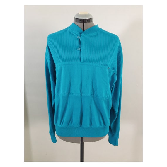 Members Only Teal Pullover Sz M - image 1