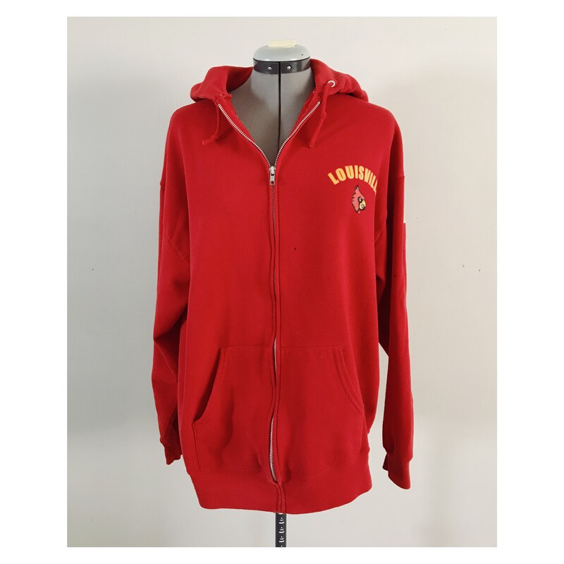 Sweat à Capuche Louisville Cardinals - Taille Youth L (16/18) - Occasion En Excellent état - Marque Campus Heritage