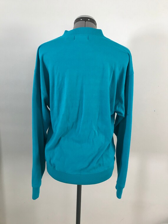 Members Only Teal Pullover Sz M - image 3