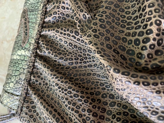 NAS Patchwork Faux Frog Leather Multicolor Metall… - image 6