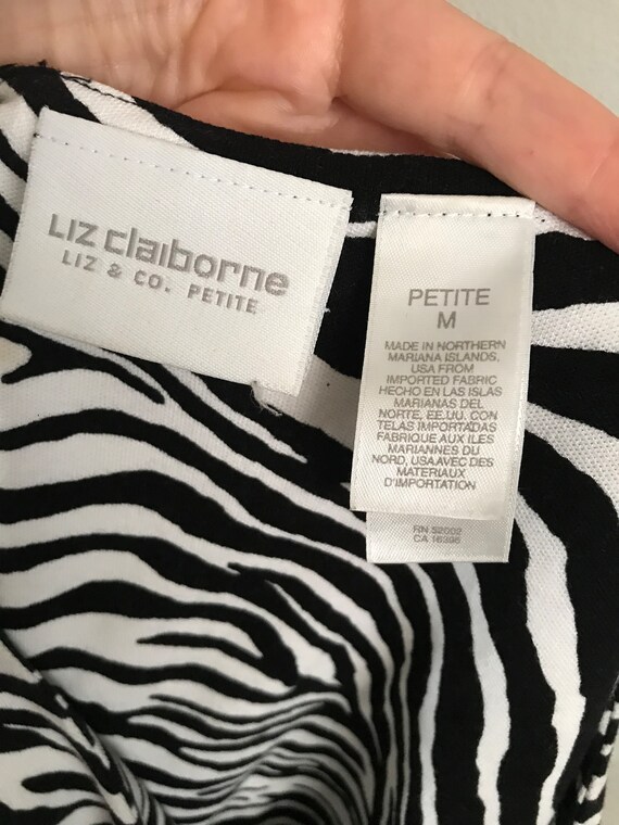 Liz Claiborne Large Fabric Zebra Tote