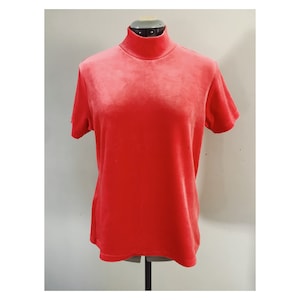 Velvet Mock Neck Top - Etsy