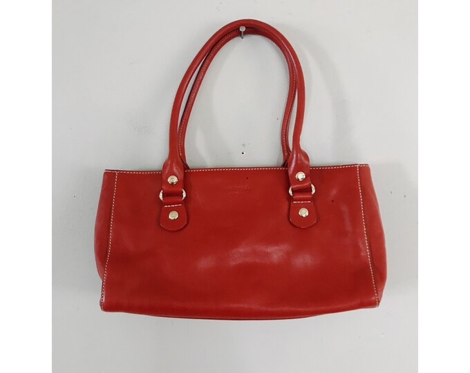 Kate Spade Red Leather Y2K Shoulder Bag Etsy