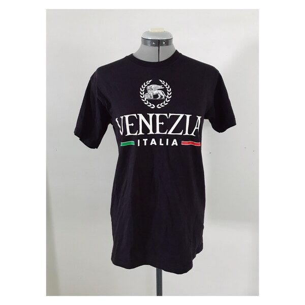 Venezia Italia Black Tee Sz Mens S