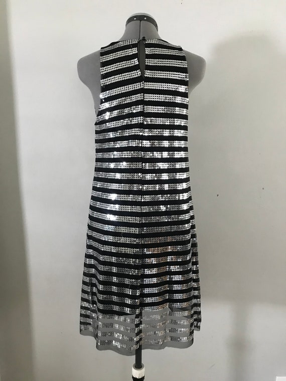 Necessary Objects Y2K Sequin Stripe MiniDress Sz M - image 3