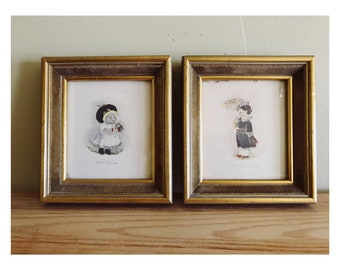 Victoria and Theophilus Illustrations Framed Set