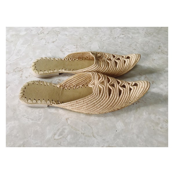 Woven Jutti Mules Sz 8