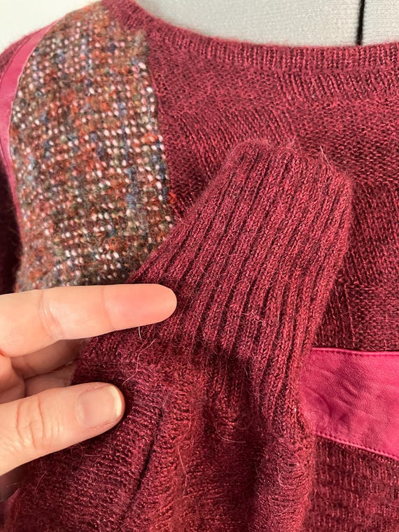 VTG Marc D'alcy Sz M Patchwork 80s Multimedia Swe… - image 7