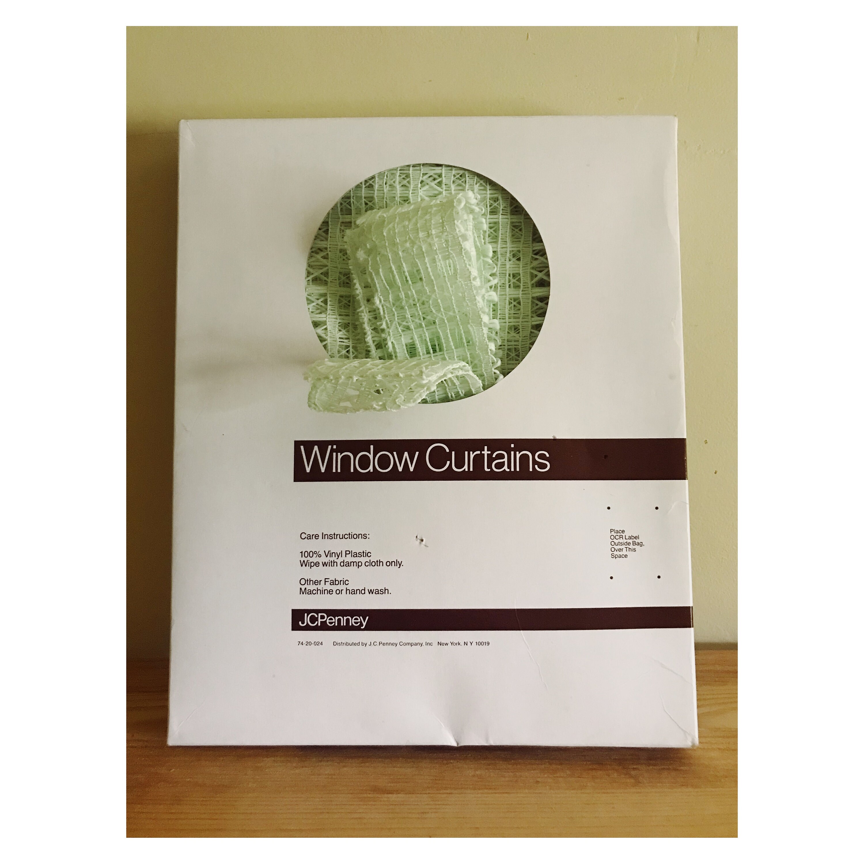 NIB JC Penney Vinyl Curtain Set Sz 68x45 Pale Green Etsy