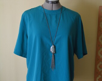 Jade 100% Silk Top Vintage