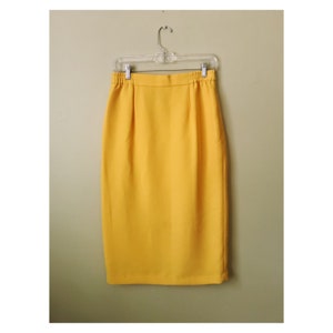 Bold Yellow Pencil Skirt Sz 8