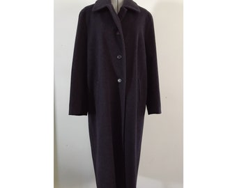 La Mode Super Sz 10 Charcoal Wool Blend Trench Coat Made in Canada