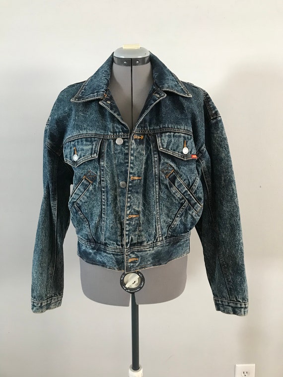 Jordache Acid Wash Denim Jacket Size S 