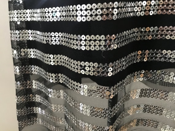 Necessary Objects Y2K Sequin Stripe MiniDress Sz M - image 7