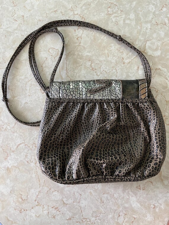 NAS Patchwork Faux Frog Leather Multicolor Metall… - image 2