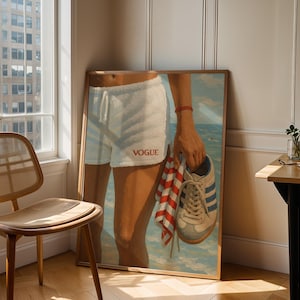 Retro Vogue Strandtryck – Sommarmode Väggkonst, Kustlivsstil Poster bild 5