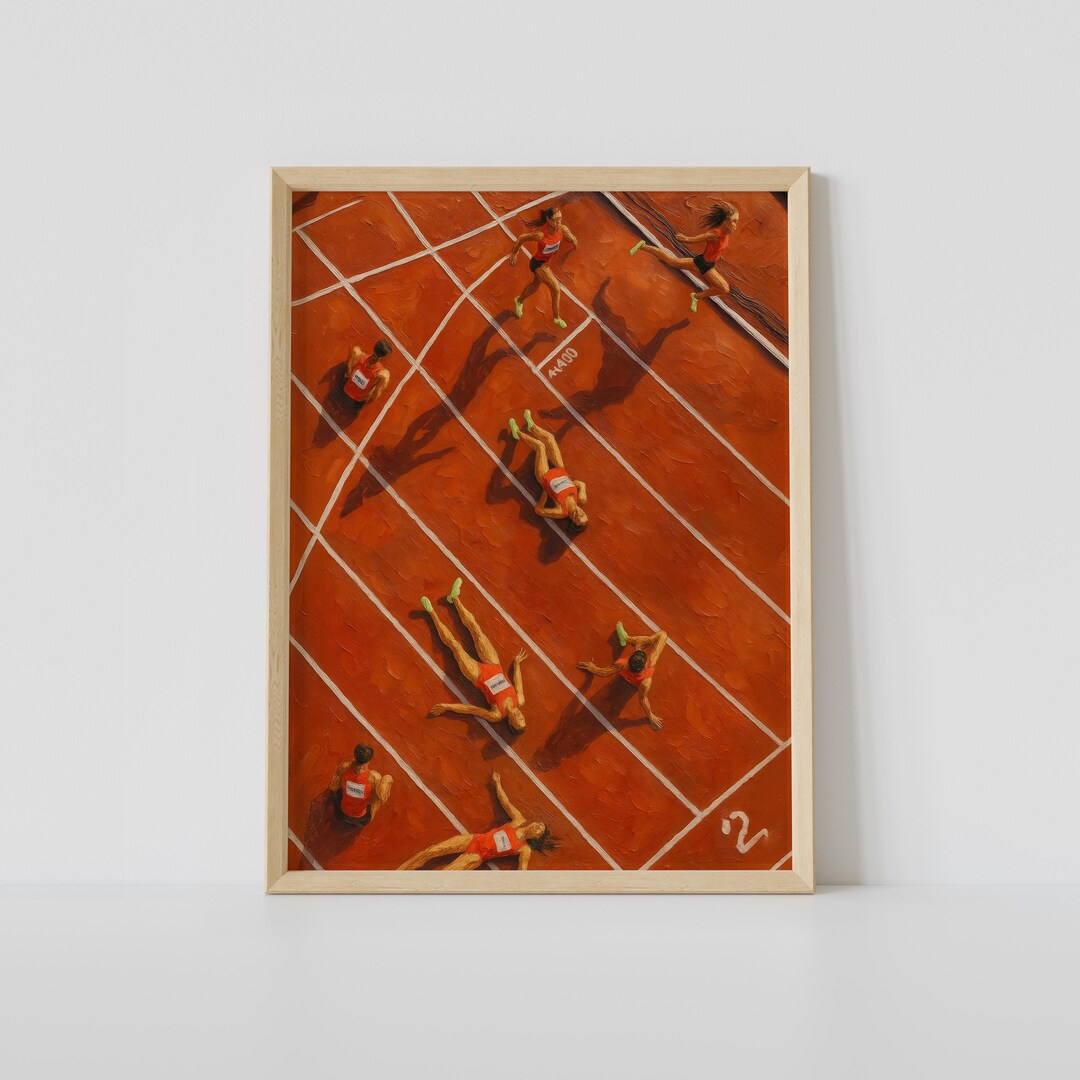 Running Track Print Running Race Print – Dynamic Track and Field Sports Art - Etsy