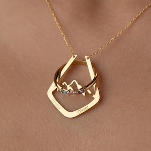 Ringhouder ketting geometrisch, sterlingzilveren ringhouder, zilveren verlovingsringhouder, gelukshanger, sierlijke sieraden, dokterscadeau