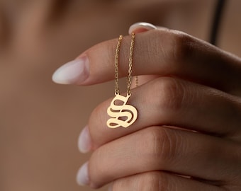Collar con inicial personalizada, delicado collar con letra para mamá, joyería con nombre personalizado, regalo de cumpleaños o del Día de la Madre.