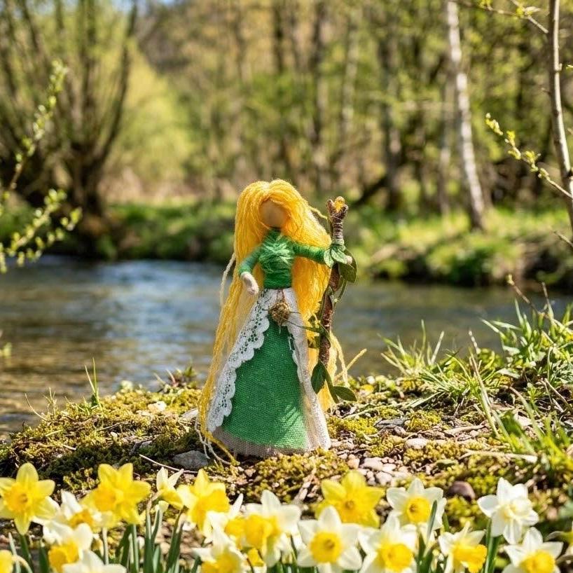 Spring Goddess Art Doll