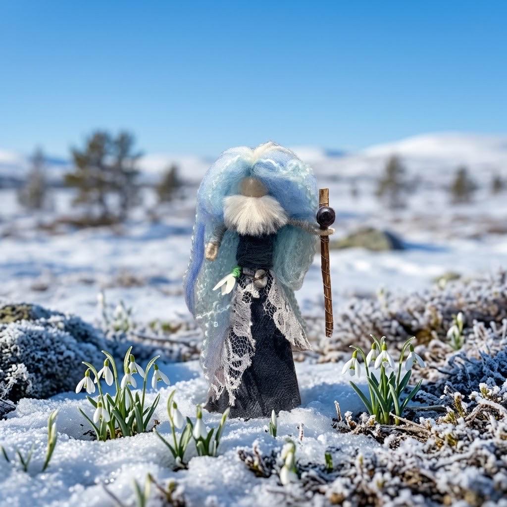 Winter Solstice Goddess Art Doll