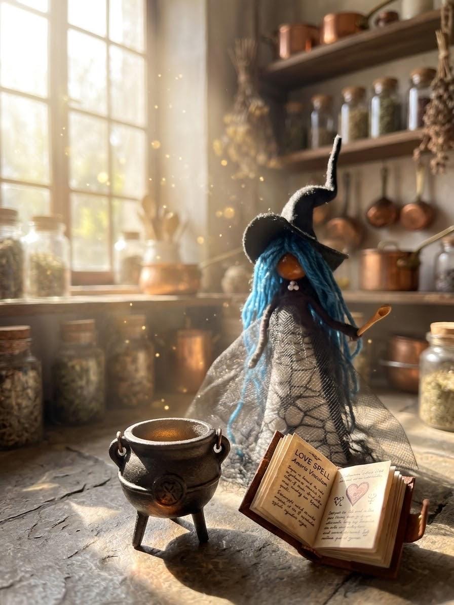 Spiderweb Kitchen Witch