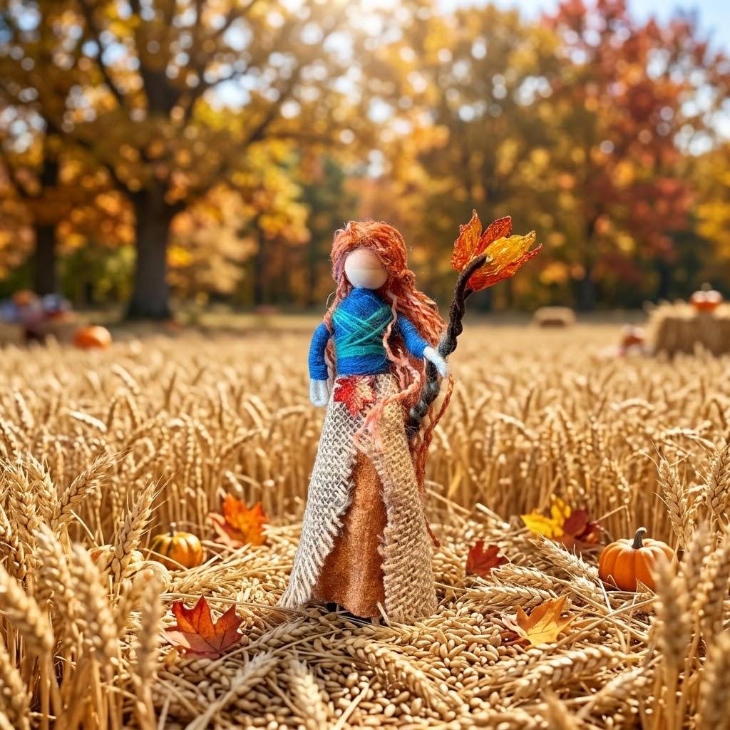 Autumn Goddess Art Doll