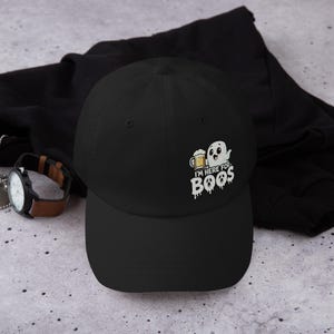 I&#39;m here for the Boos&quot; Dad Hat | Funny Halloween Hat | Ghost Baseball Cap | Spooky Season Gift