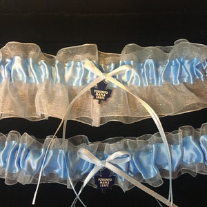 Toronto Maple Leafs Wedding Keepsake Garter or Set - Something Blue Bridal Garter