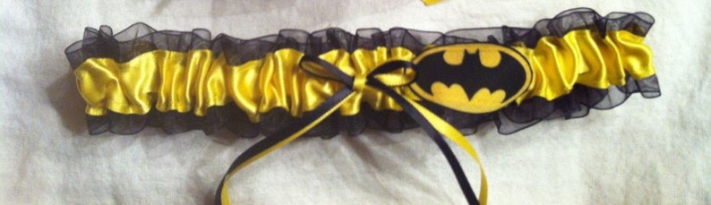 Batman Fabric Wedding Garter Toss