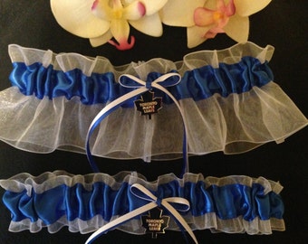 Toronto Maple Leafs Wedding Garter or Set - Plus Size Available ~ Something Blue Garter