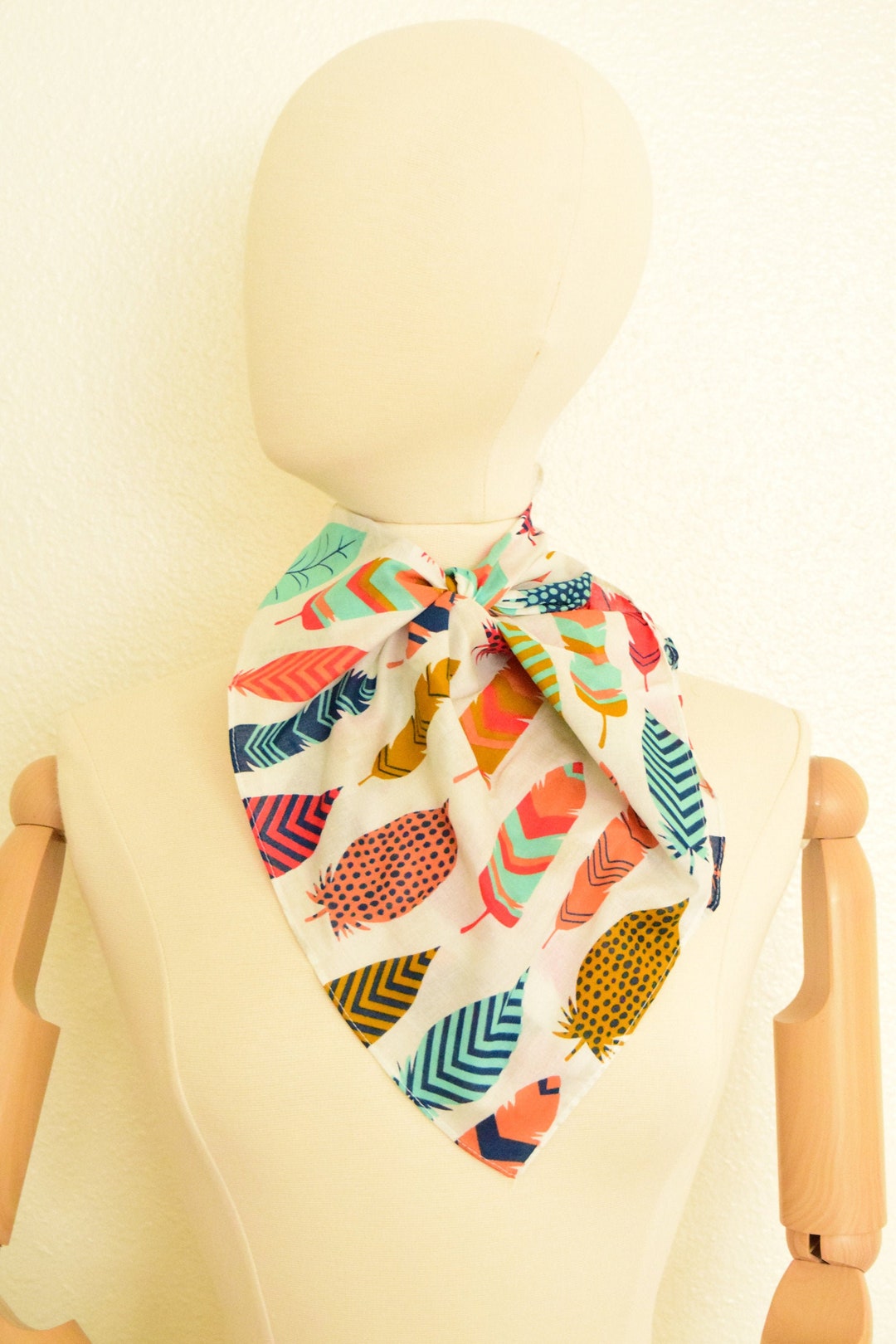 Feather or Arrow Print Bandana Soft 100 Cotton Bandanas Etsy
