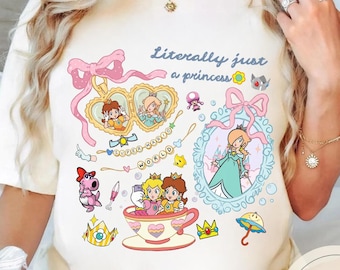 Super Mario Shirt: Princess Peach Daisy Rosalina Shirt, Mario Baby Tee Croptank, Birthday Gift for Girls, Mario Women's Shirt, Epic Universe