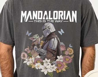 Camiseta Comfort Colors Mandalorian Grogu, Camiseta Bab Yoda, Camiseta Star Wars This Is The Way, Camiseta Disneyland Family Trip, Camiseta de regalo para el Día del Padre