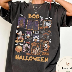 Vintage Mickey Ghost Halloween Comfort Colors Shirt, Scariest Place on Earth Tee, Mickey Not So Scary Party,Disney World Family Matching Tee bild 1