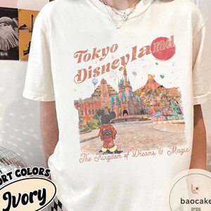 Vintage Mickey Tokyo Disneyland Comfort Colors Shirt, Retro Mickey Shirts, Tokyo Disneyland Tee, Disney 2026 Trip Disney Vacation Tee image 4