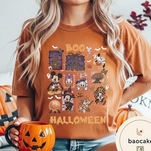 Vintage Mickey Ghost Halloween Comfort Colors Shirt, Scariest Place on Earth Tee, Mickey Not So Scary Party,Disney World Family Matching Tee bild 4