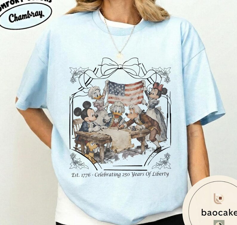 Disney Mickey and Friends 1776 Founding Fathers T-Shirt, 250 Years Of Liberty Shirt, Disney Patriotic Shirt, Magical Independence Day Shirt bild 10