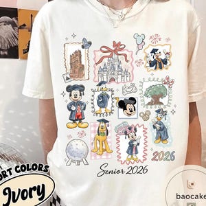 Personalized Mickey & Friends Senior 2026 Shirt, Senior Trip Disney Graduation 2026 Tee, Disney Graduation 2026 Shirt, Disney Grad Squad Tee bild 1