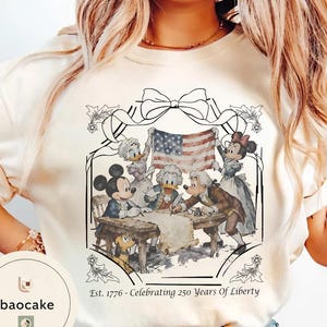 Disney Mickey and Friends 1776 Founding Fathers T-Shirt, 250 Years Of Liberty Shirt, Disney Patriotic Shirt, Magical Independence Day Shirt bild 5