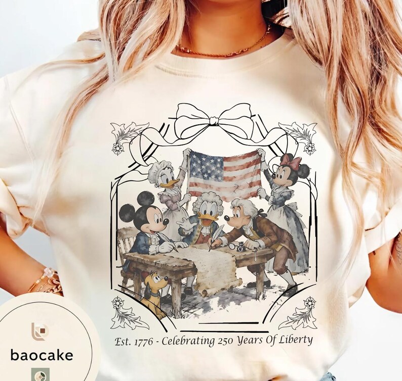 Disney Mickey and Friends 1776 Founding Fathers T-Shirt, 250 Years Of Liberty Shirt, Disney Patriotic Shirt, Magical Independence Day Shirt bild 5